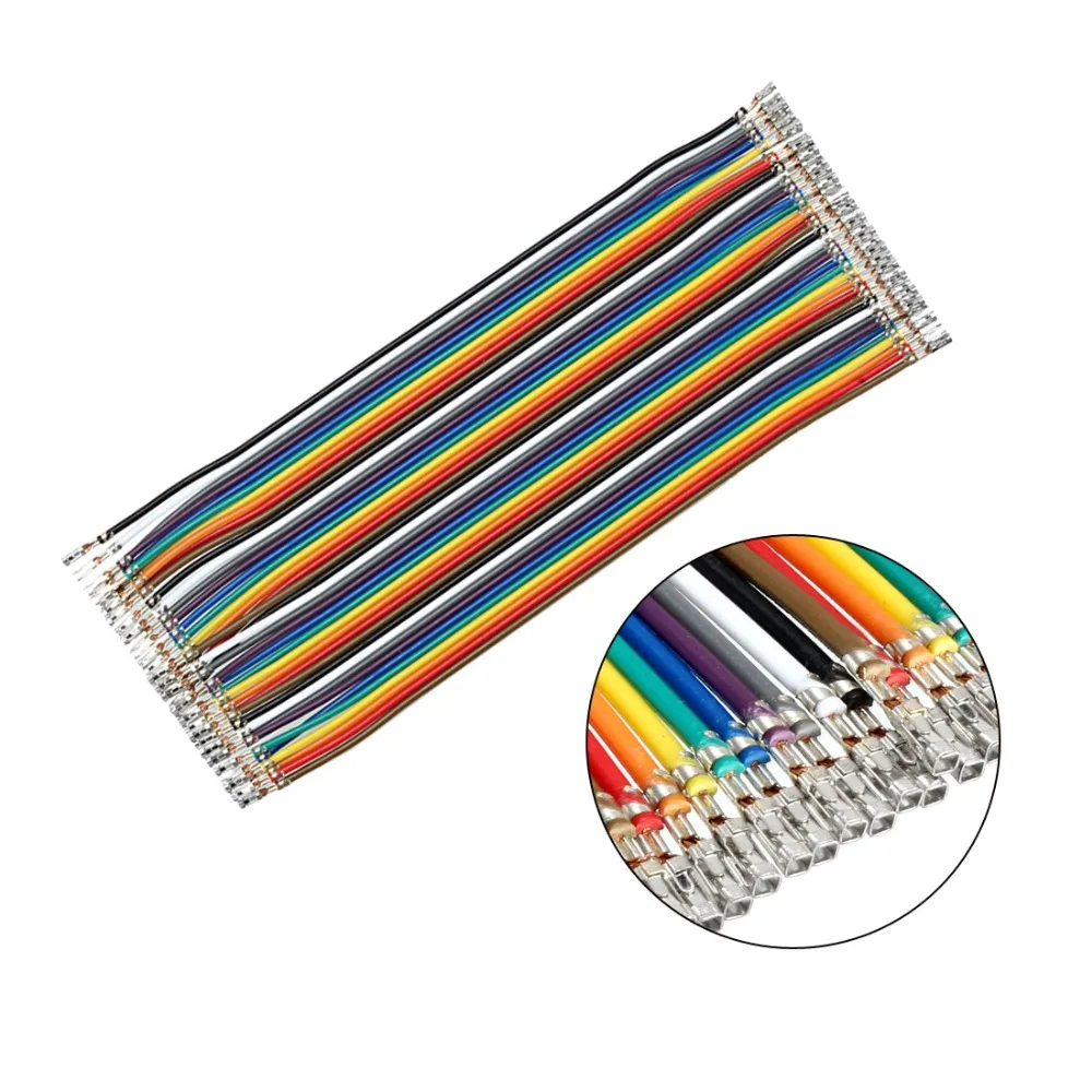 Uxcell 15 см 50 в длину 40P XH2.54 40pin ленточный провод Перемычка цветная Радужная лента