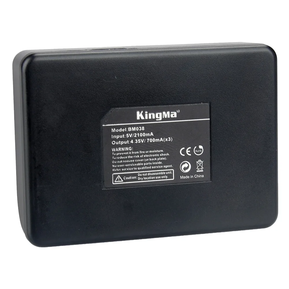Новый аккумулятор KingMa AZ16 1 3 канальное Зарядное устройство USB для Xiaomi YI аксессуары