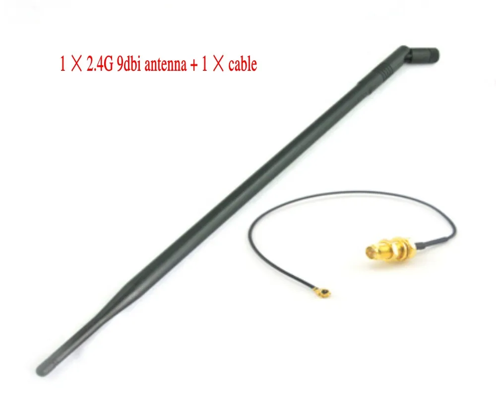 WIFI Antenna 2.4GHz 10dbi with RP-SMA male connector for wireless router +IPX to RP-SMA Jack Male Pin Pigtail Cable