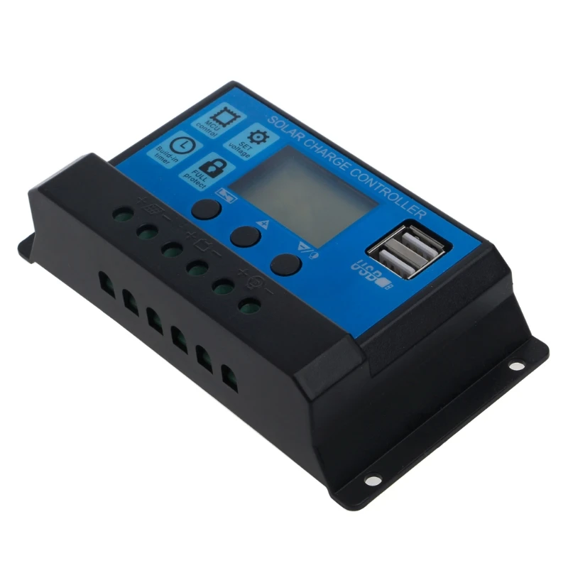 LCD Solar Regler PWM 2 USB Laderegler Panel Charge Controller Regulator 20/30A❦ 