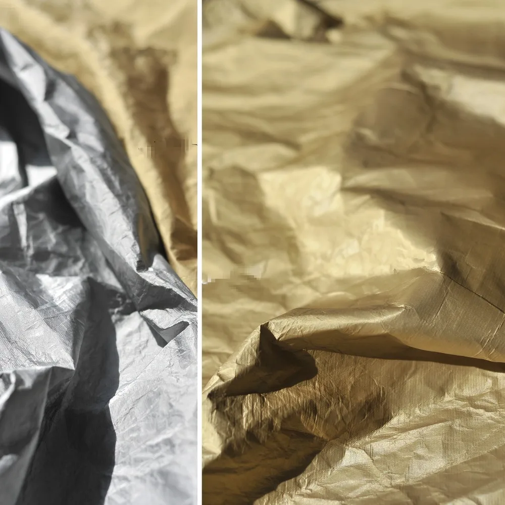 100 см* 145 см дышащая вымытая бумага дизайнерский бренд ткань морщины бумага слеза не плохой водонепроницаемый PU покрытием ткань стиль