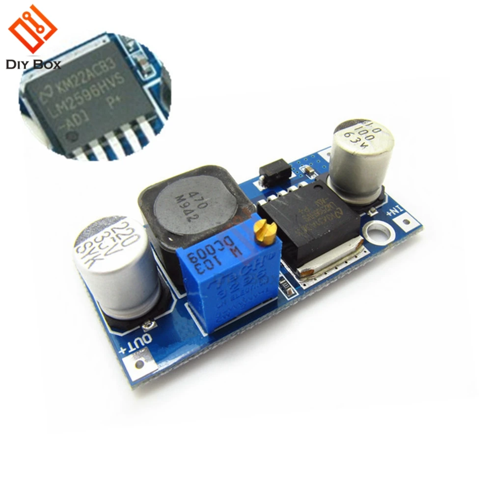 

DC-DC LM2596HVS LM2596HV Adjustable Step Down Buck Converter Power Transformer Module DIY DC 12V 24V