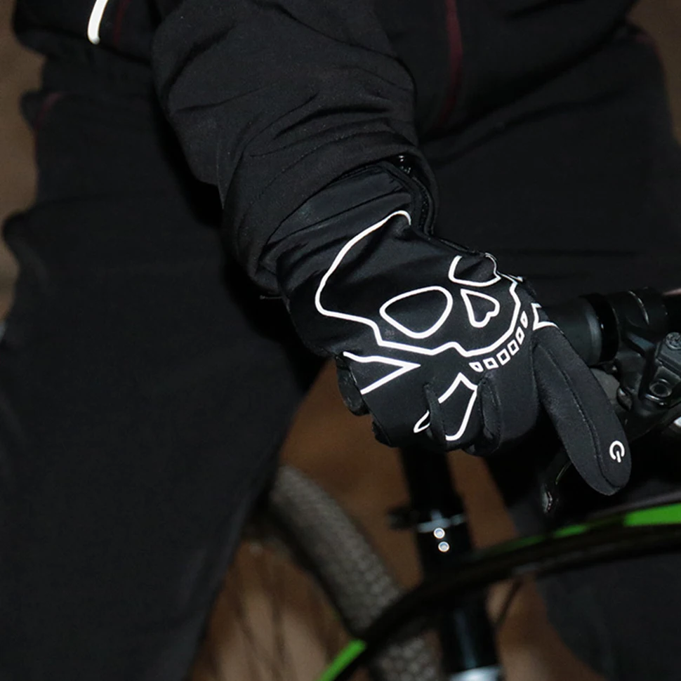 Спортивные перчатки для езды на велосипеде, полный палец, водонепроницаемые, силиконовые, противоскользящие, поддержка сенсорного экрана