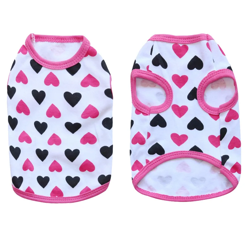Print Pet Dog Vest Summer Pet Cat Clothes For Dogs Tshirt Cute Pets Dogs Clothing For Small
