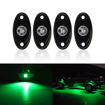

Led Rock Lights Green Kit For Jeep Off Road Auto Car Motor Motorcycle ATV SUV Waterproof Underbody Glow Trail Rig Lights