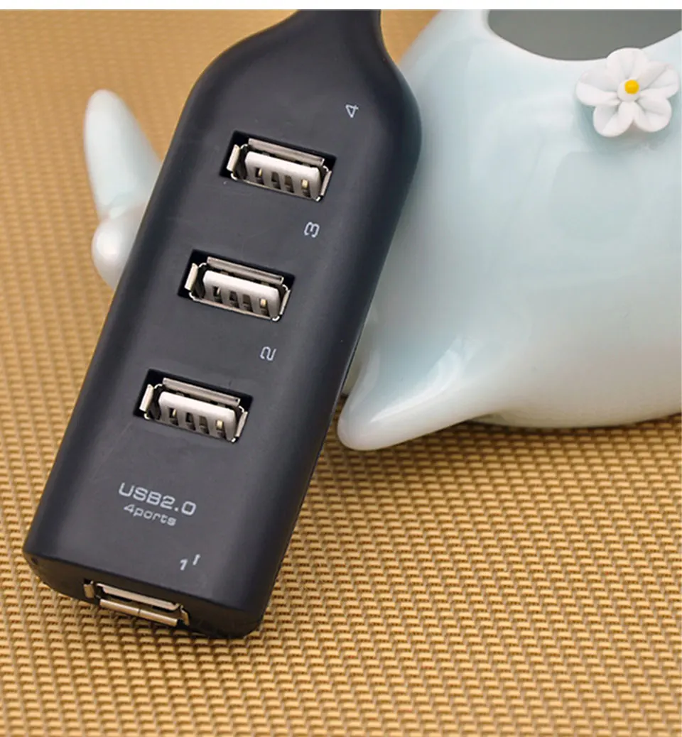 USB 2.0 Hi-Speed 4-Port Splitter Hub Adapter Advanced usb hub For PC Computer Notebook   (9)