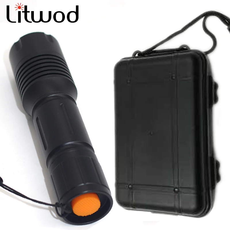 

Litwod Z30A7 Aluminum Portable Led Flashlight 4000LM XM-L T6 Waterproof zoom focus adjustable Led Torch Light For 18650 Toolbox