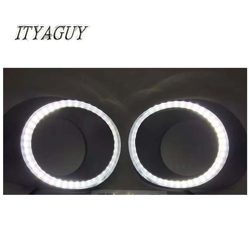 

2PCS Fog light cover White 12V LED DRL for Mitsubishis Outlander 2013 2014 2015 Daytime running light case Daylight waterproof