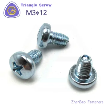 

m3*12 , 200pcs , Phillips pan head screw for electrical distribution box , triangle thread High quality fasteners ,A025
