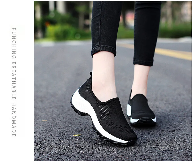 SWONCO/слипоны; женские кроссовки на платформе; Новинка года; женская спортивная обувь; белые кроссовки на танкетке для женщин; кроссовки