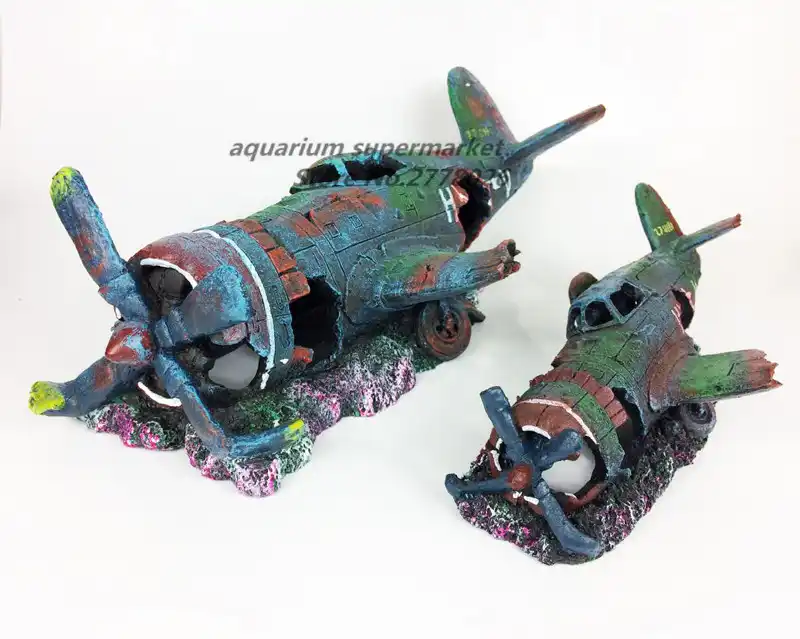 helicopter aquarium ornament