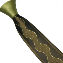 Lammulin Для Мужчин's галстуки зеленого цвета в армейском узел контрастного черного цвета с зеленого цвета в армейском S Полосатый шелковый галстук, границы дизайн узкий галстук 6 см