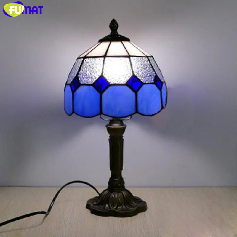 tiffany Stained glass bedside table lamp3