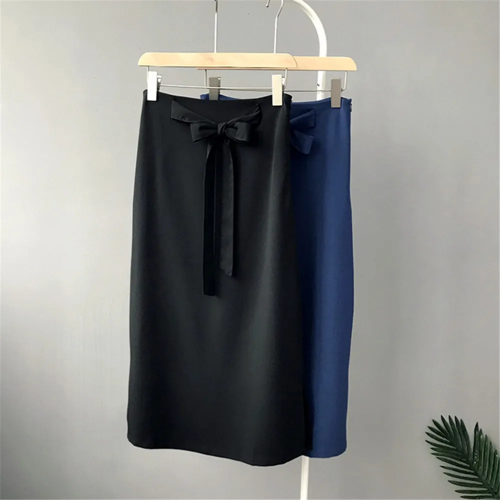 HIGH QUALITY Belt&Zipper Chiffon Skirt 2018 Summer Vacation&Office&Casual Solid Skirt For Women Vintage Bandage Skirts Female (13)