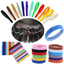 Preço baixo 12 cores identificação id coleiras bandas filhote de cachorro filhote de cachorro gatinho cão de estimação gato veludo prático filhote de cachorro id colar
