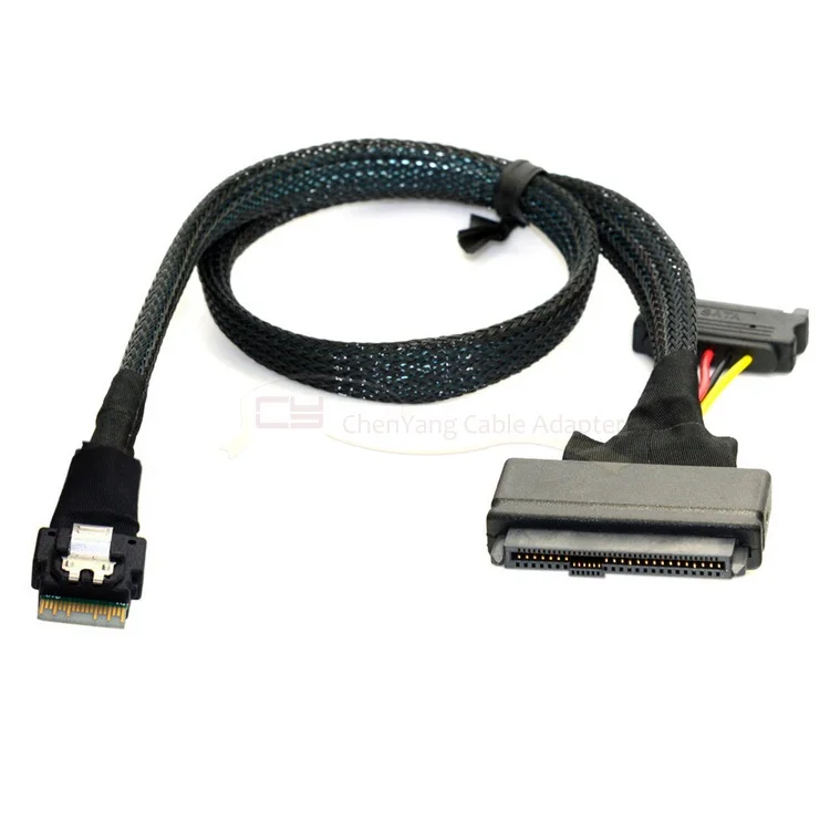 

10pcs/lot Cablecc 50cm U.2 U2 SFF-8639 to Slim SAS SFF-8654 4i NVME PCIe SSD Cable for Mainboard Intel SSD 750 p3600 p3700 M.2