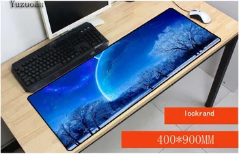 

Yuzuoan Space Universe Moon Night 80*40cm XL large Lock Edge Mousepad Game Gaming mouse pad gamer Laptop Computer Mat for LOL