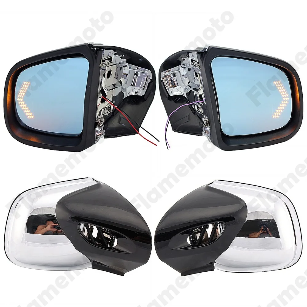 

For BMW K1200 K1200LT K1200M 1999-2008 Chrome Motorcycle Mirror Blinker LED Turn Signal Light Rearview Mirrors Retroviseur Moto
