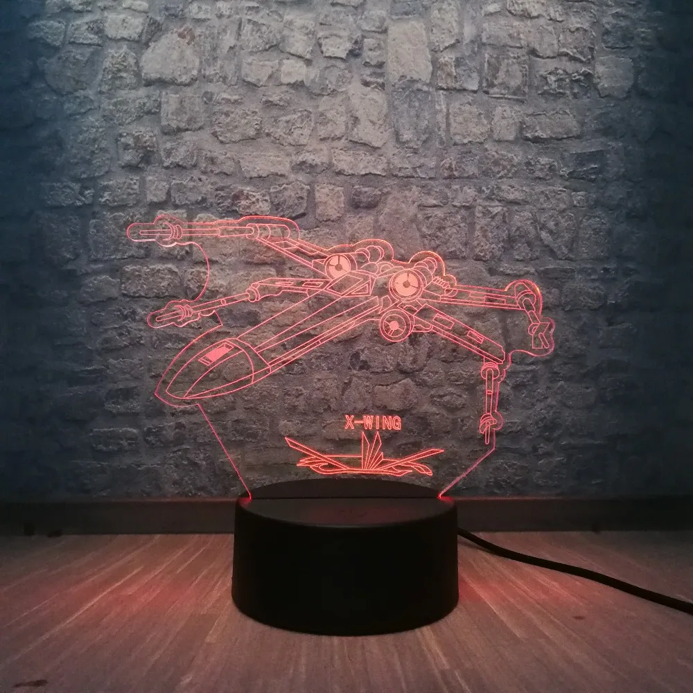 Новинка Звездные войны X Wing Alliance 3D LED лампа для спальни ночник светильник