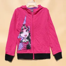6pcs/lot,7-16yrs,original monster teanager girl Outerwear,high school big girl long sleeve hoodie jacket sweatshirt coat