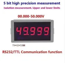5 bit Multifunction DC Voltmeter 0 50V high precision Digital LED VOLT Meter RS232 Serial Communication alarm signal