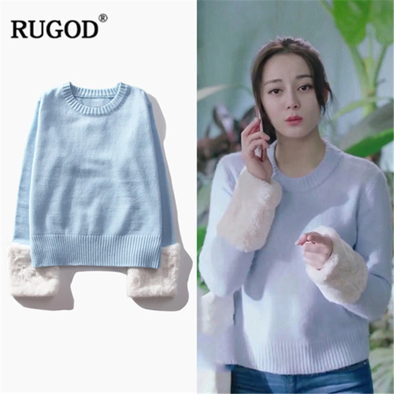 RUGOD Fashion Women Sweater Casual Knitted Pullovers Long