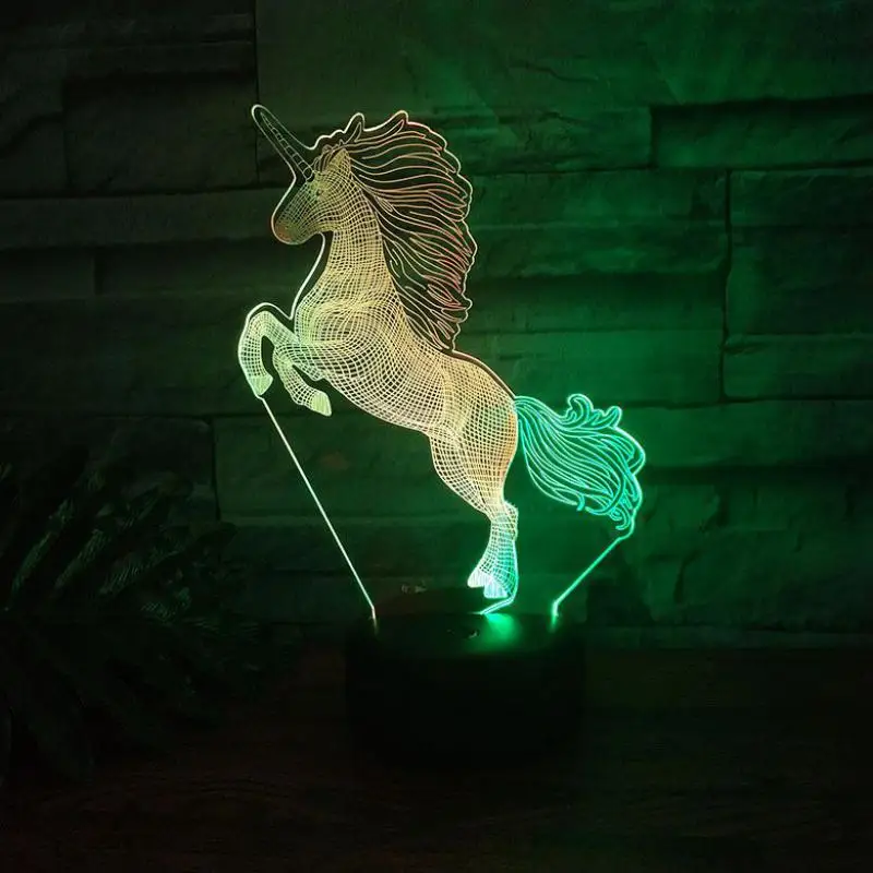 Creative Visual New strange lampTouch Charging 3d lamp Christmas decorative lights 7 color change Children's room 3D light | Лампы и