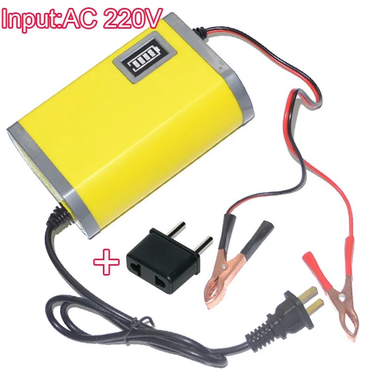 220V Input 12V 6Amp Universal Car Motorcycle Battery Charger Lead Acid