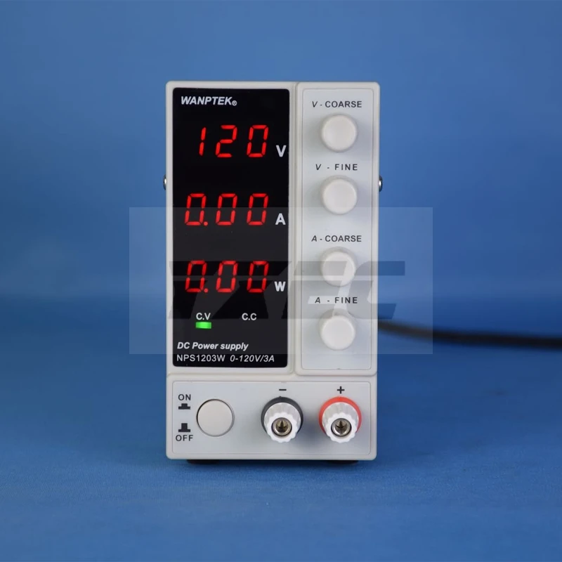 

NPS306W/605W/3010W/1203W Mini Switching Regulated Adjustable DC Power Supply with power display 30V/6A/60V/10A 0.1V/0.01A/0.01W