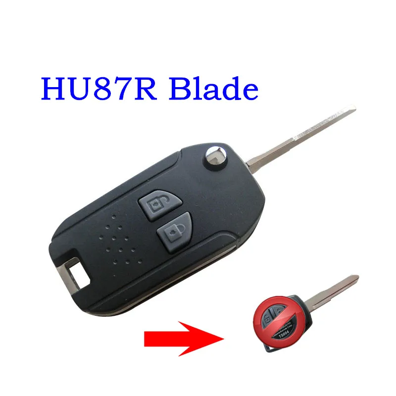 

Flip Remote Key Fob Folding 2 Button Remote Car Key Shell Blank Fit For Suzuki SX4 Swift HU87R Blade