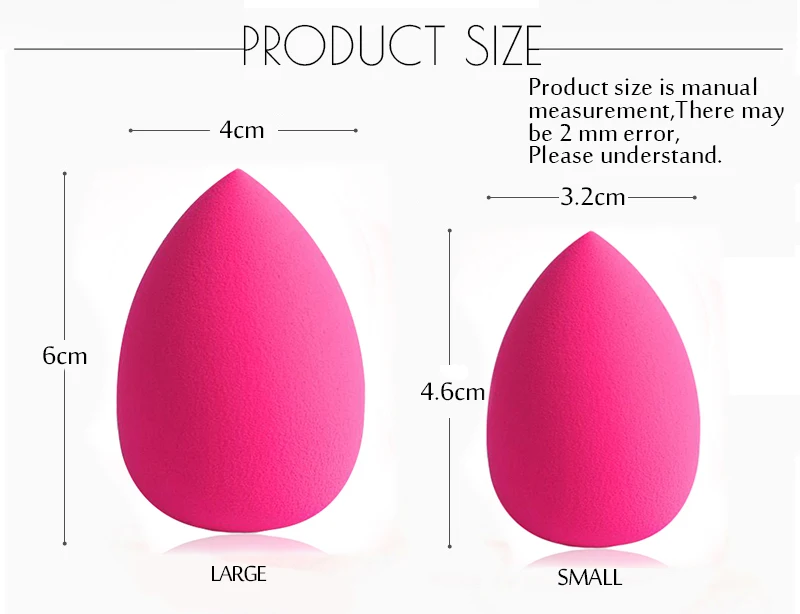 2 размера Seire 1 большая мягкая губка в форме капли пуховка для макияжа основа гладкая Губка косметическая пудра пуховка