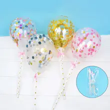 New5 дюймов с бантами и рисунком сердца, воздушный шар "Конфетти" торт фигурки жениха и невесты; украшение для торта ко дню рождения Беби Шауэр детский день рождения Свадебные сувениры Аксессуары