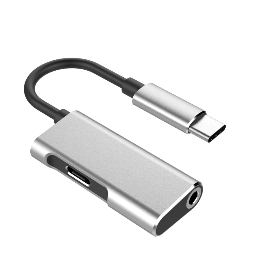 2 في 1 USB C إلى 3.5 ملليمتر محول الصوت ستيريو سماعة محول دونغل و و محول الشحن لجوجل بكسل 2/2 XL ، HTC U11