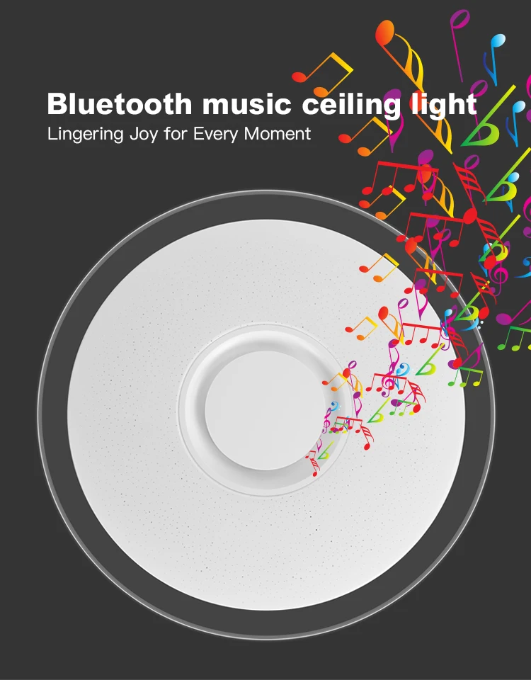 Современный светодиодный потолочный светильник с управлением через приложение, RGB затемняющий светильник для спальни, гостиной, кухни, детской комнаты, потолочный светильник, bluetooth-динамик