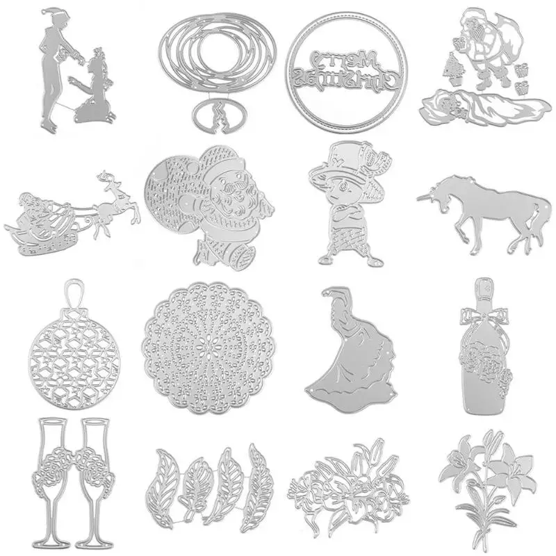 

2019 Metal Cutting Dies Stencils for DIY Scrapbooking Photo Album Diary Book Decor Chirsmas Festival Craft Template Knife Mold
