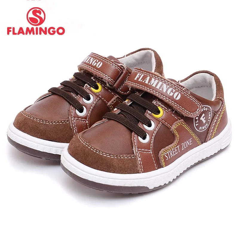 

FLAMINGO Autumn kids shoes for boy high quality PU Leather cute toddlers outdoor free shipping 61-CP103/61-CP104