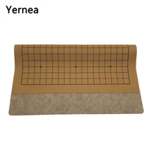 Yernea новая игра Go доска высокого качества кожа Go доска одна сторона замша кожа 19 линия Международный Go шахматы Weiqi