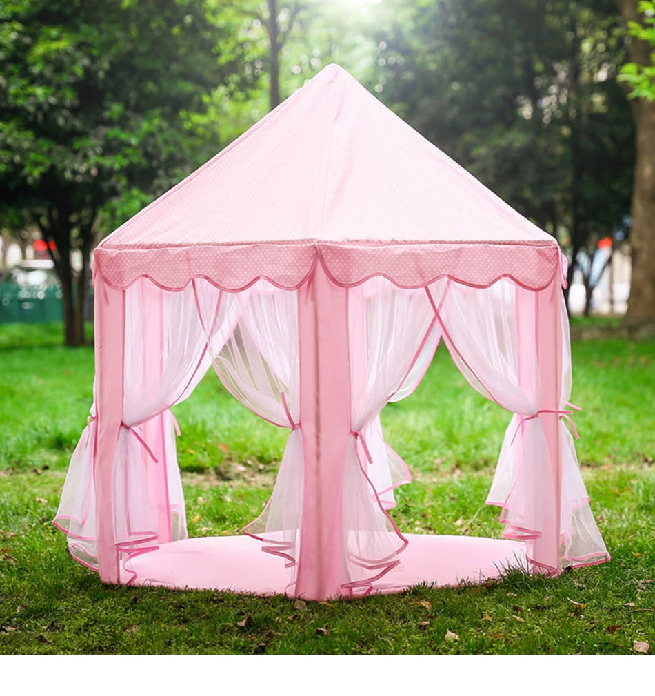 Portable Children's Tent Dry Pool Tipi Princess Kids Tent Castle Play House Kids Small House Folding Playtent Baby Beach Tents