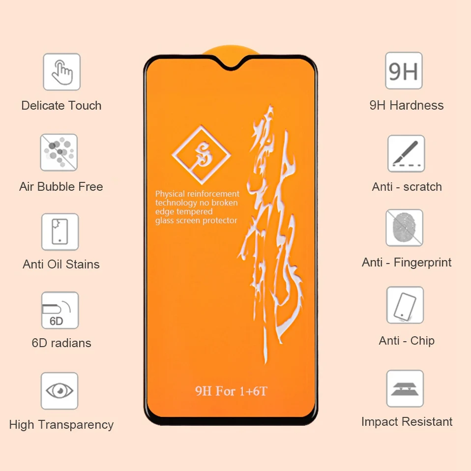 6D Tempered Glass For One Plus Oneplus 6t 5t 5 6 Full Cover Oneplus6t Protective Glass For Oneplus 6t 5t 5 6 Screen Protector 5D (2)