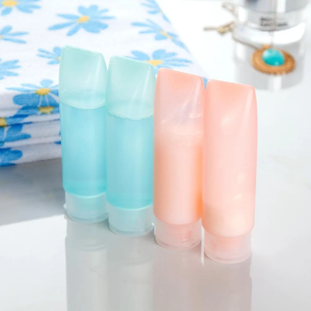 

OTHERHOUSE 2Pcs Liquid Soap Dispensers Portable Travel Packing Press Bottle Container For Shampoo Cosmetic Cream Lotion Bathroom