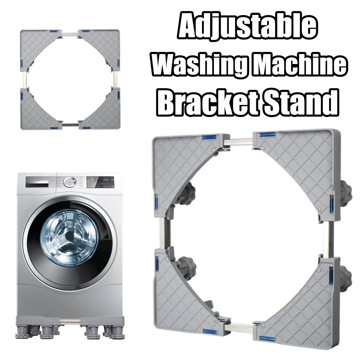 Color : A WZ Washing Machine Stainless Removable Height Bracket for Furniture Refrigerator Washing Machine Heavier Items 46x41.5x10cm Heavy Object Mover 