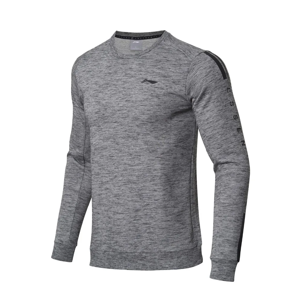 Li Ning мужской тренировочный свитер из 60% хлопка с подкладкой 40% полиэстера удобные