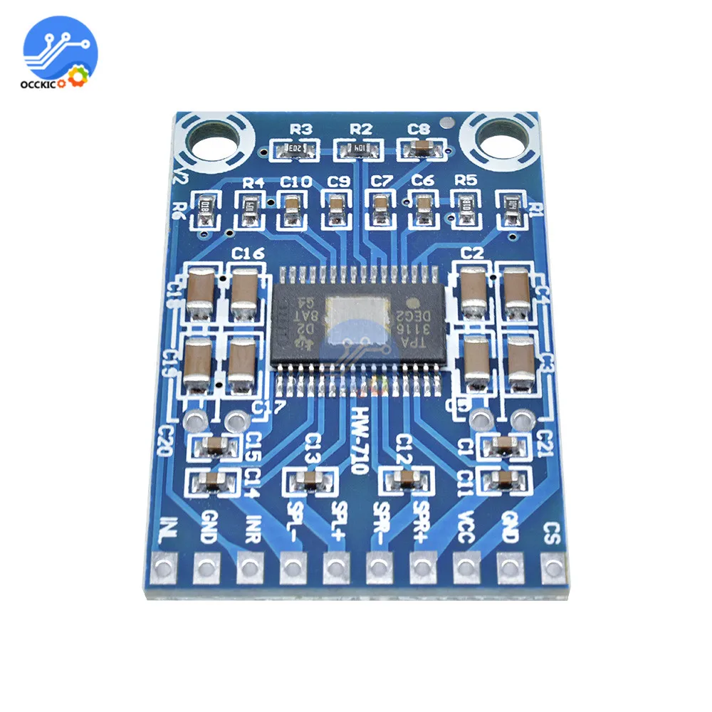 XH M562 TPA3116D2 плата цифрового усилителя постоянного тока 12 24 в 2x50 Вт двухканальный