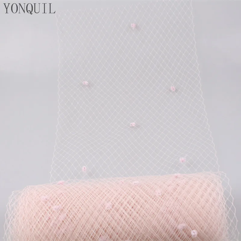 Pink 5 Yards Per Lot Birdcage Veil With Dot 25CM Width Russian Veiling Netting Wedding Dot Veils Material LDV07