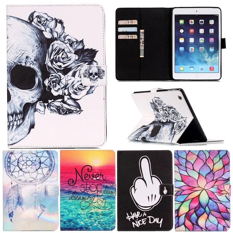 Чехол Coque для Apple Ipad 4 3 2 мультяшный кожаный чехол с черепом IPad2 IPad3 IPad4 планшета