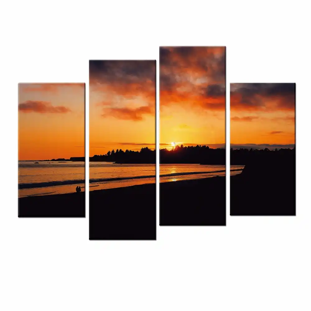 Get Playa de la puesta del sol de la lona del arte de la pared HD Playa De La Puesta Del Sol De La Lona Del Arte De La Pared