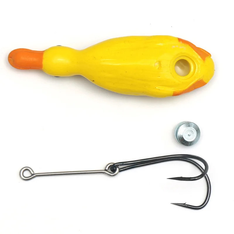 Новинка 22 г 11 см Topwater Duck с тройными крючками для рыболовной приманки Snakehead мягкие