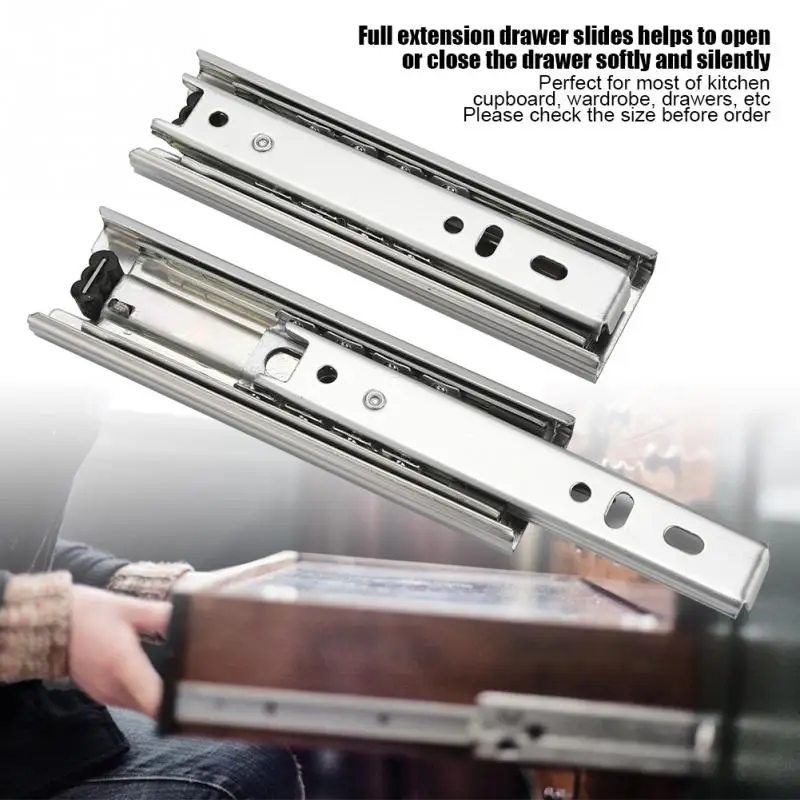 

Mini Short Drawer Slides Furniture Guide Rail Full Extension Kitchen Cupboard Hardware Accessories 2Pcs/set