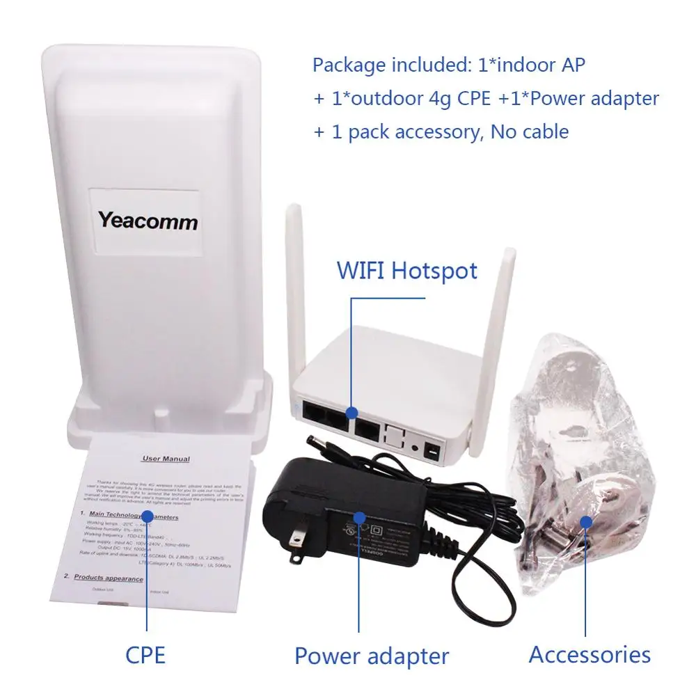 Уличный роутер Yeacomm YF P11K CAT4 150M 3G 4G LTE CPE с Wi Fi точкой доступа|lte cpe|4g lte router wifihotspot |