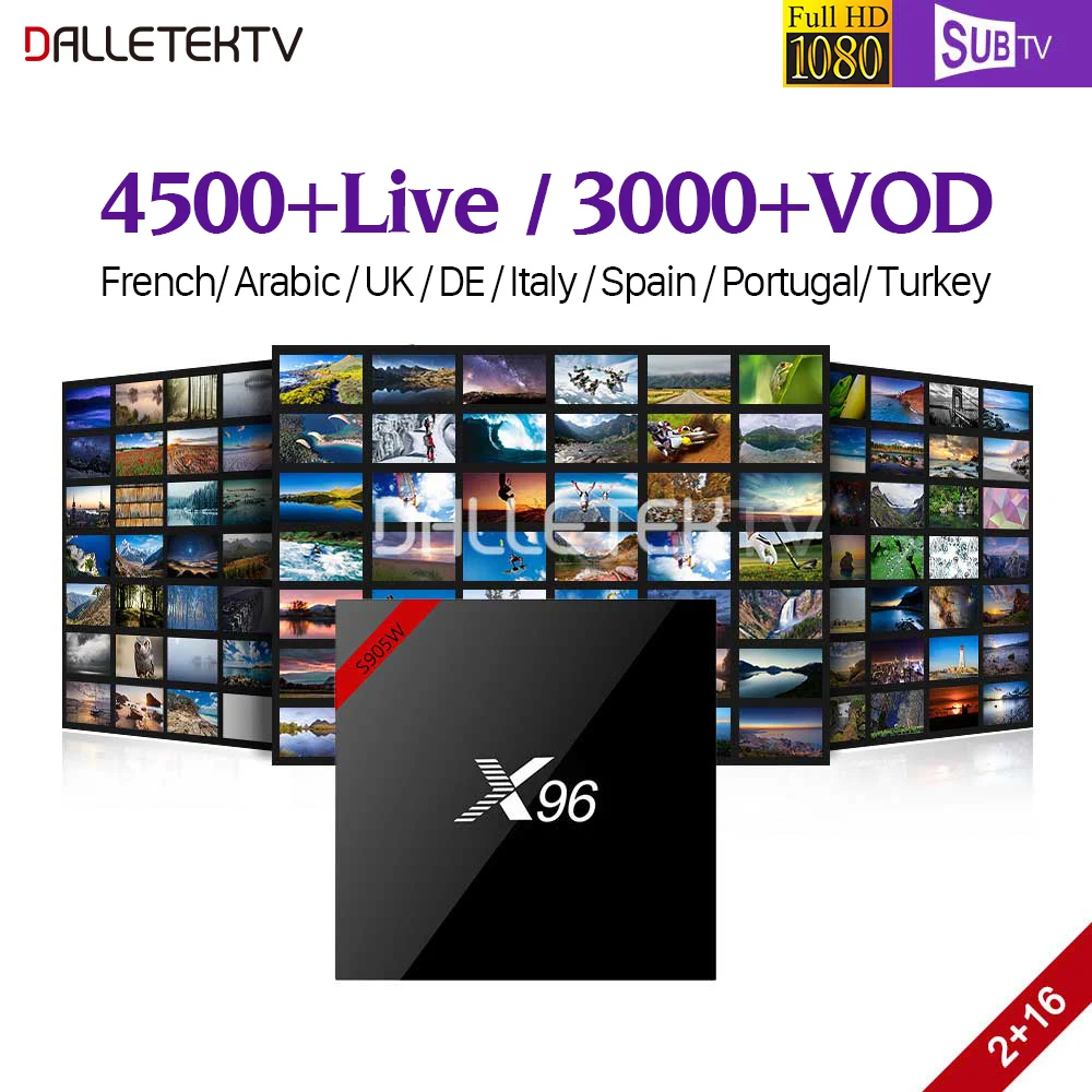Koop IPTV Arabisch Frankrijk X96W 2g 16g SUBTV 1 jaar IPTV Abonnement IPTV Arabisch Frankrijk Belgi euml; Canada Turkije Portugal IP TV